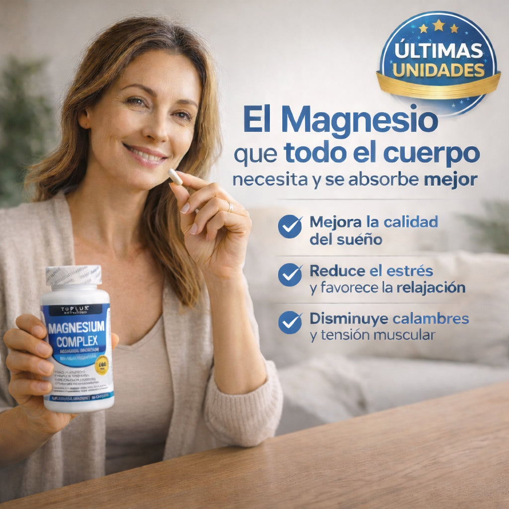 Magnesio Complex 600mg® ¡Refuerza tu inmunidad y mejora la función corporal!