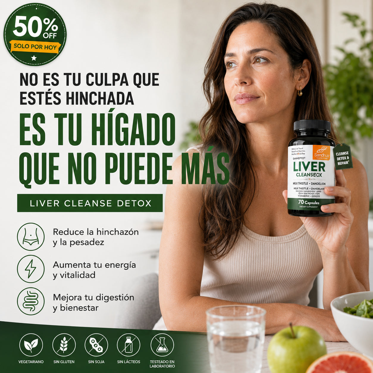 🍃 LIVER® - Detox Natural Premium · 70 Cápsulas + Envío Gratis