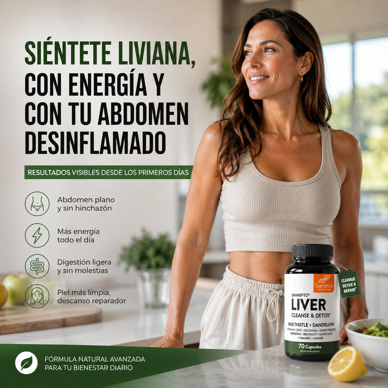 🍃 LIVER® - Detox Natural Premium · 70 Cápsulas + Envío Gratis